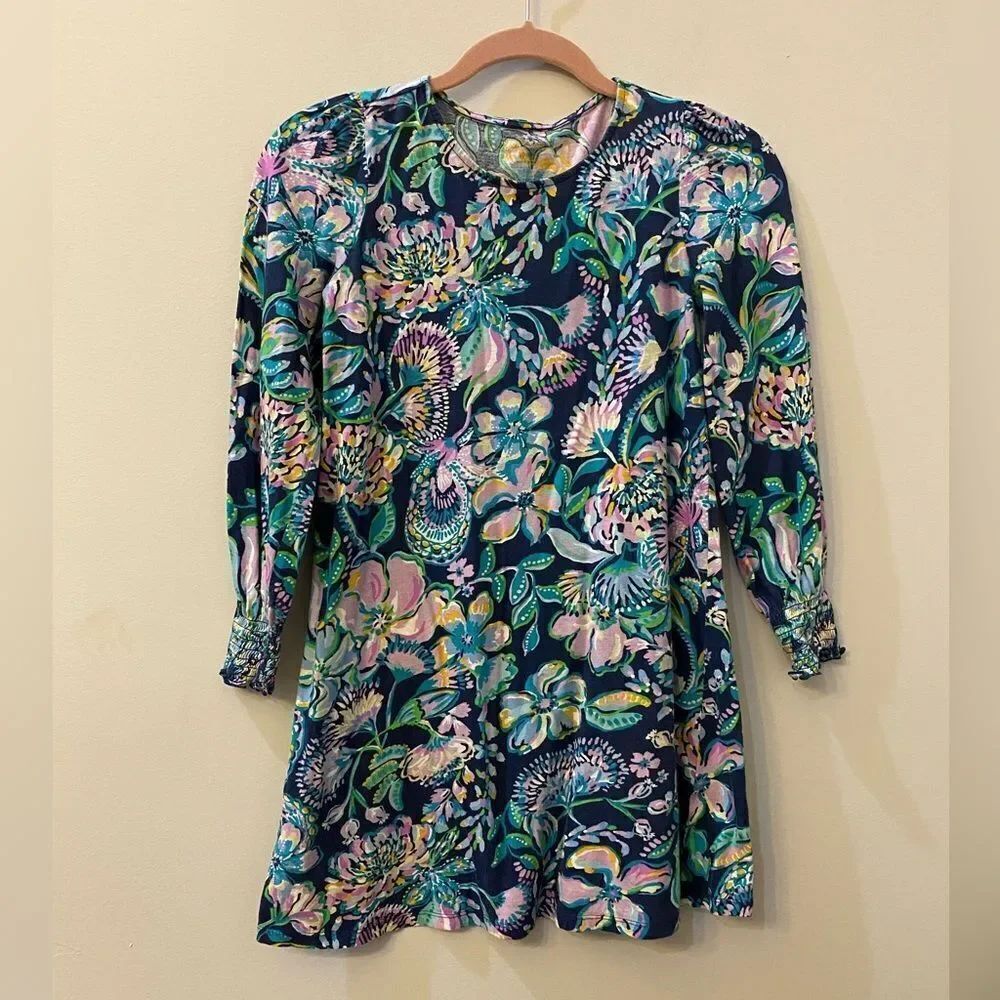 Lilly Pulitzer Mini Dian Long Sleeves Dress Kids Size XL 12-14